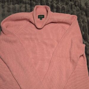 J. Crew Unisex Rollneck Pink Knit Sweater